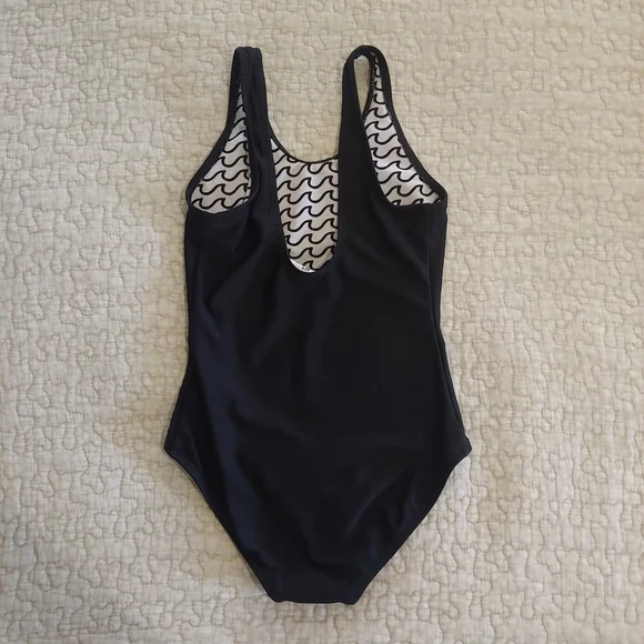 Art Class Believe In Mermaids Bathing Suit, Size M(7-8), Black/White - Picture 3 of 6